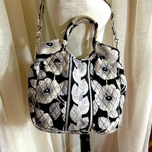 Vera Bradley large black and white tote